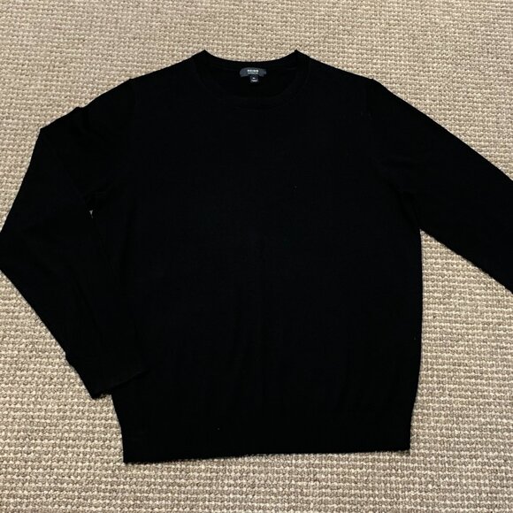 Reiss 100% Merino Wool Crewneck Sweater – Black – Size XL - Picture 3 of 7